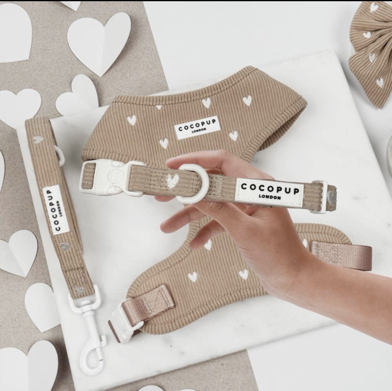 Cocopup London Chai Hearts Halsband