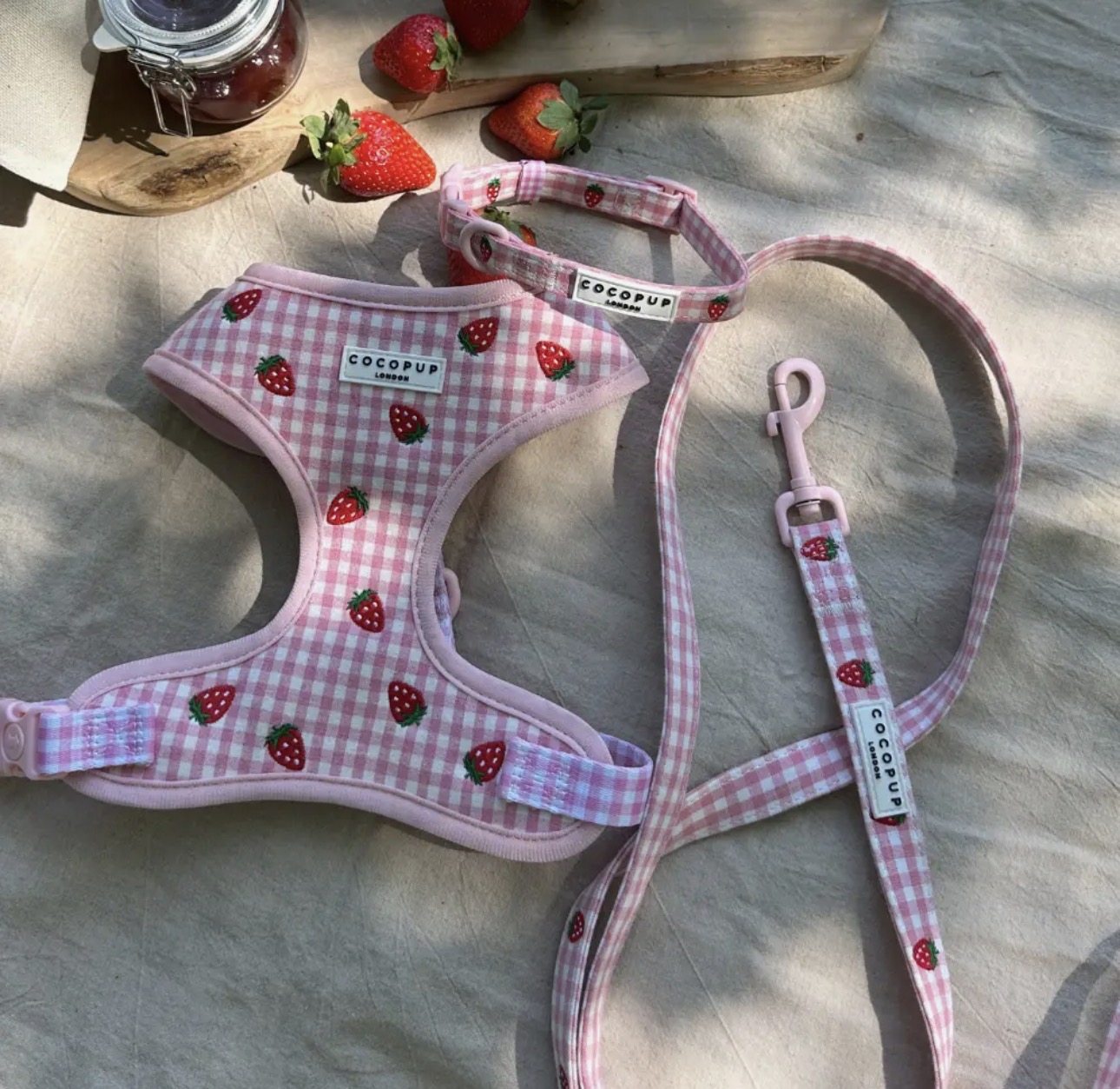 Cocopup London Strawberry Picnic Hondenriem - Afbeelding 2