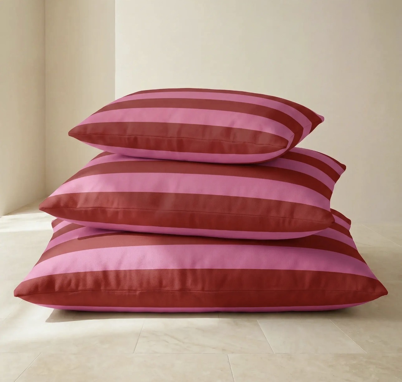 Vlekbestendig hondenkussen met afneembare hoes - Summer Stripes